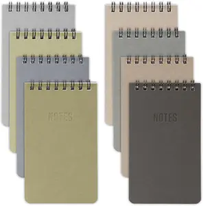 ZICOTO Aesthetic Pocket Notebooks Set of 8 - Small 3X5 Spiral Notepads with Lined Pages for Women or Men - the Perfect Little Mini Pads to Stay Organized and Boost Productivity at Work or School