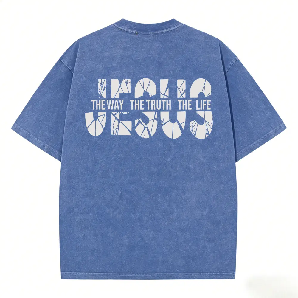Washed T-shirt-Blue