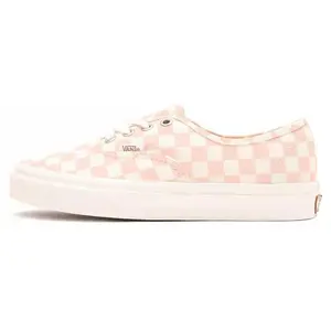 Vans Authentic Canvas Checkerboard Low-Top Skate Shoes Unisex Pink White Casual Sneaker Trainer flats