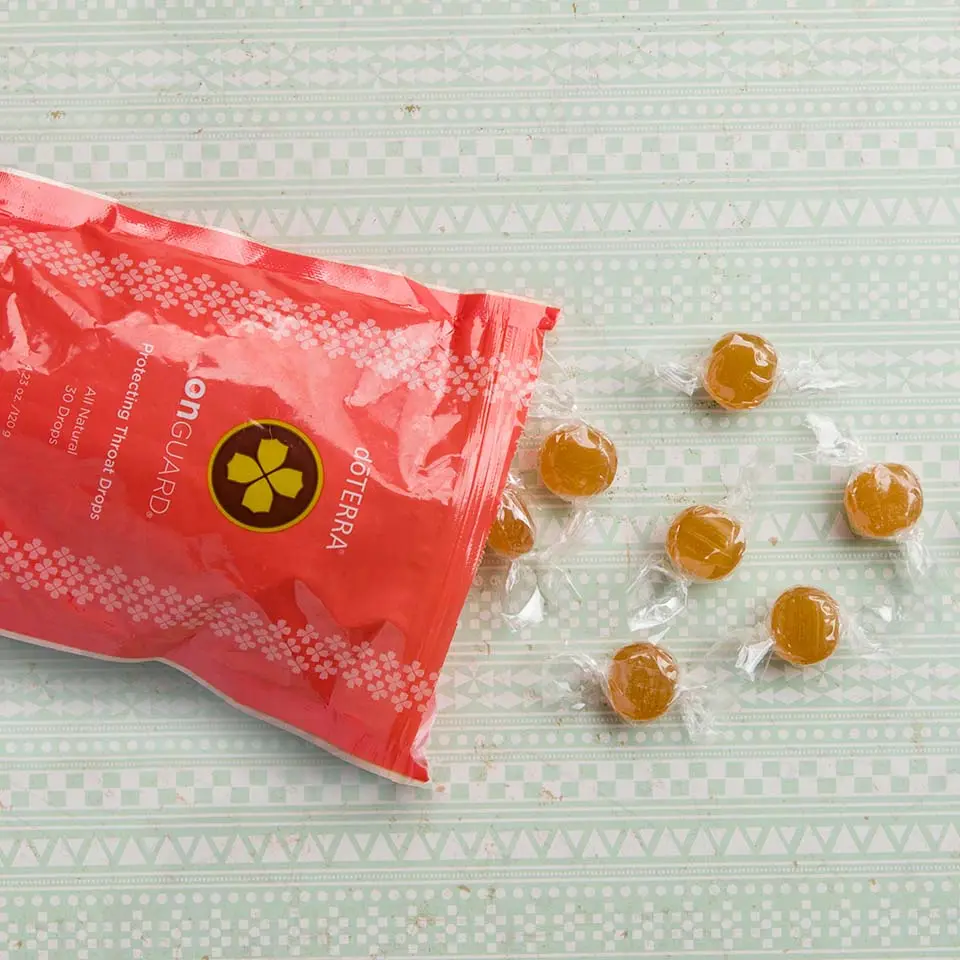 doTERRA On Guard Throat drops. Real Ingredients, Pure Essential oils. 30 Lozenges
