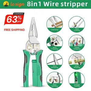 Heavy Duty 8-in-1 Professional Wire Stripper - Electrical Tool with Voltage Detector, Multi-Functional Crimper & Cutter for Home DIY and Automotive Repair