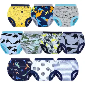 100% Cotton Potty Training Underwear Absorbent Unisex Pee Pants for Toddler Boys Girls