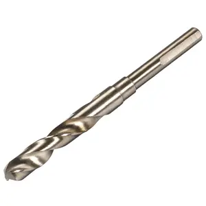 Reduced Shank Twist Drill Bits 13.5mm Black Nitride &  Titanium Coated High Speed Steel 6542 with 10mm Shank for Stainless Steel Alloy Metal Plastic
