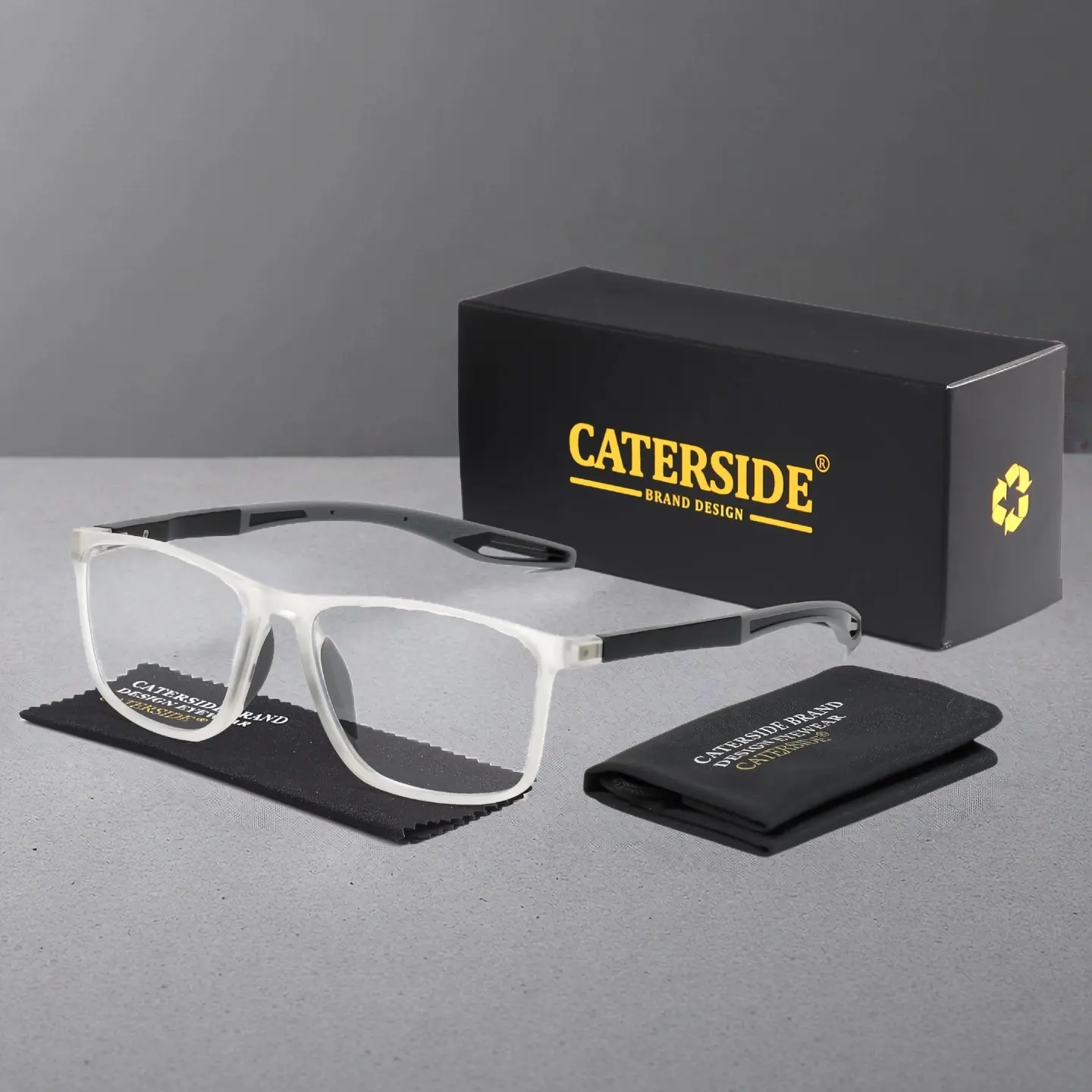 Caterside Blue Light Blocking Photochromic Reading Glasses, Ultra-Light Tr90 Frame, Spring Hinge, Unisex, Indoor & Outdoor Use