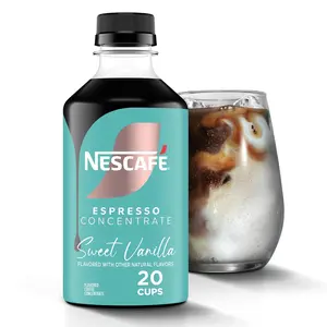 NesCafe Sweet Vanilla Espresso Concentrate 10oz - Arabica Cold Brew Coffee Liquid, Instant Vanilla Iced Coffee Shot, Barista Coffee Latte Drink