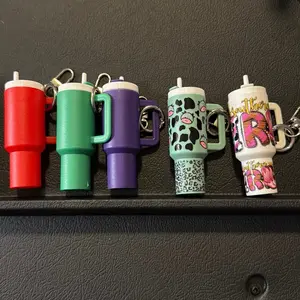 Mini Keychain Cups - Assorted Colors with Fun Designs for Easy Access and Stylish Accessory