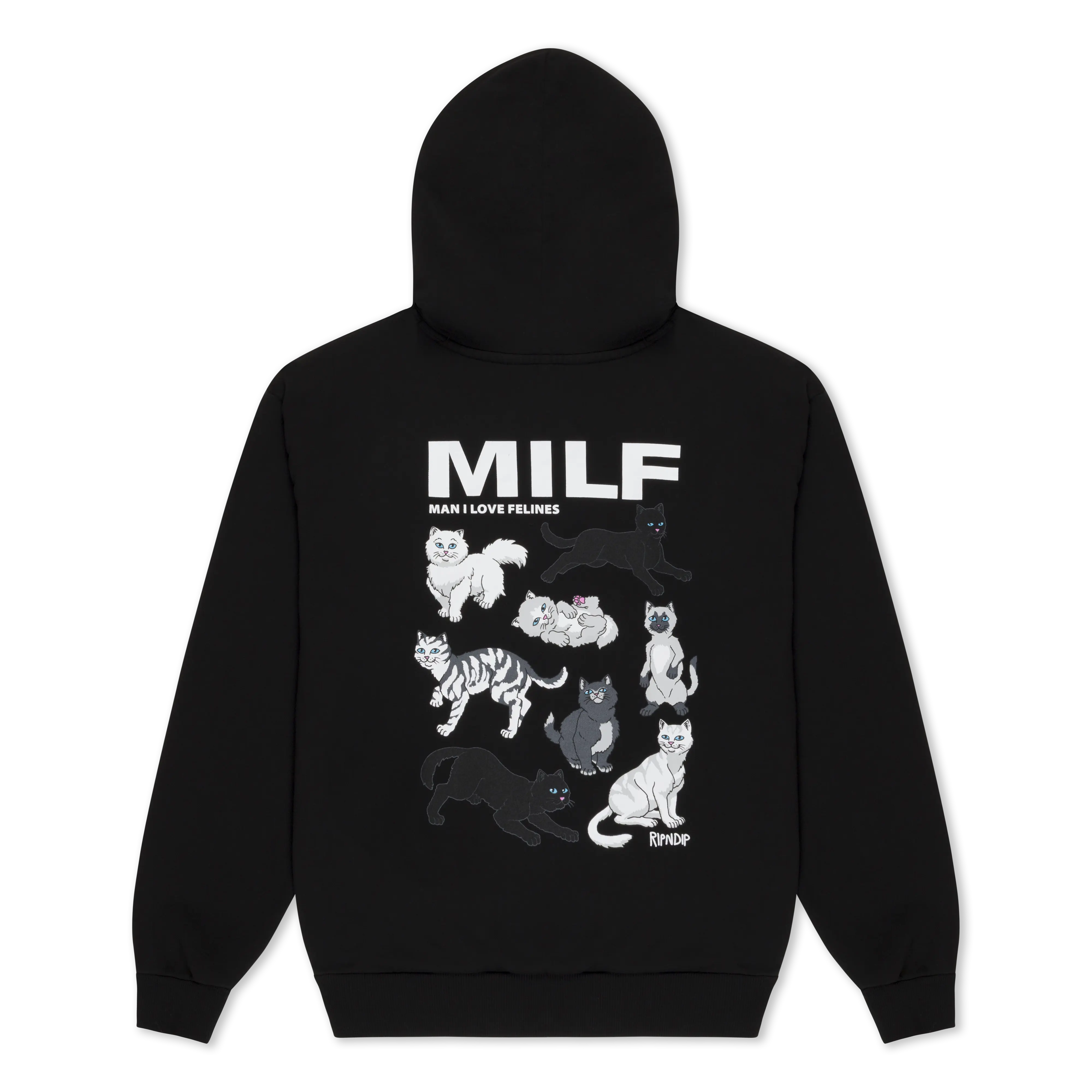 Man I Love Felines Hoodie (Black)