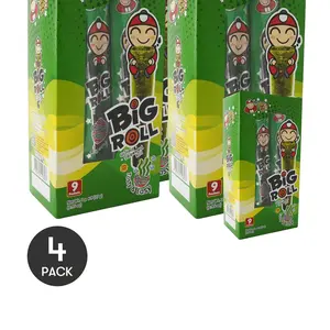 4Packs Big Roll Grilled Seaweed Roll - Original Flavor, 9 Pieces