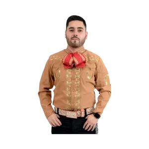 Camisas Charras Para Hombre Beige Tradicional