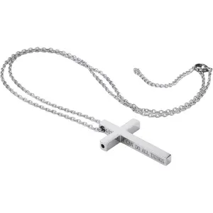 Cross Breathing Necklace, Silent Meditation Anxiety Necklaces for Women and Men, Anxiety Relief Items