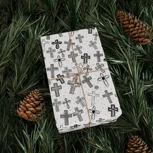 Christian Crosses Hand Sketched Wrapping Paper