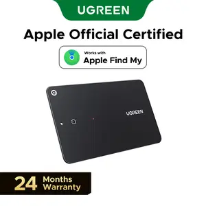 UGREEN FineTrack Slim Smart Finder Compatible with Apple Find My (iOS Only), Wallet Finder, IP68 Waterproof Rechargeable Bluetooth Tracker Card-Button Device Magnetic,tiktokshopstockup,mothersdaygift