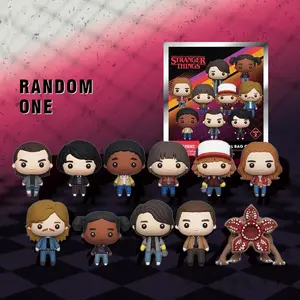 Stranger Things Officially Licensed 3D Anime Character Series - 1pc Mystery Surprise Bulk Bag Clip Keychain For Bags Random One Mike Wheeler and Eleven or Other Characters for Mom and Friend Anniversary Gifts Keychain Surprise Collectibles