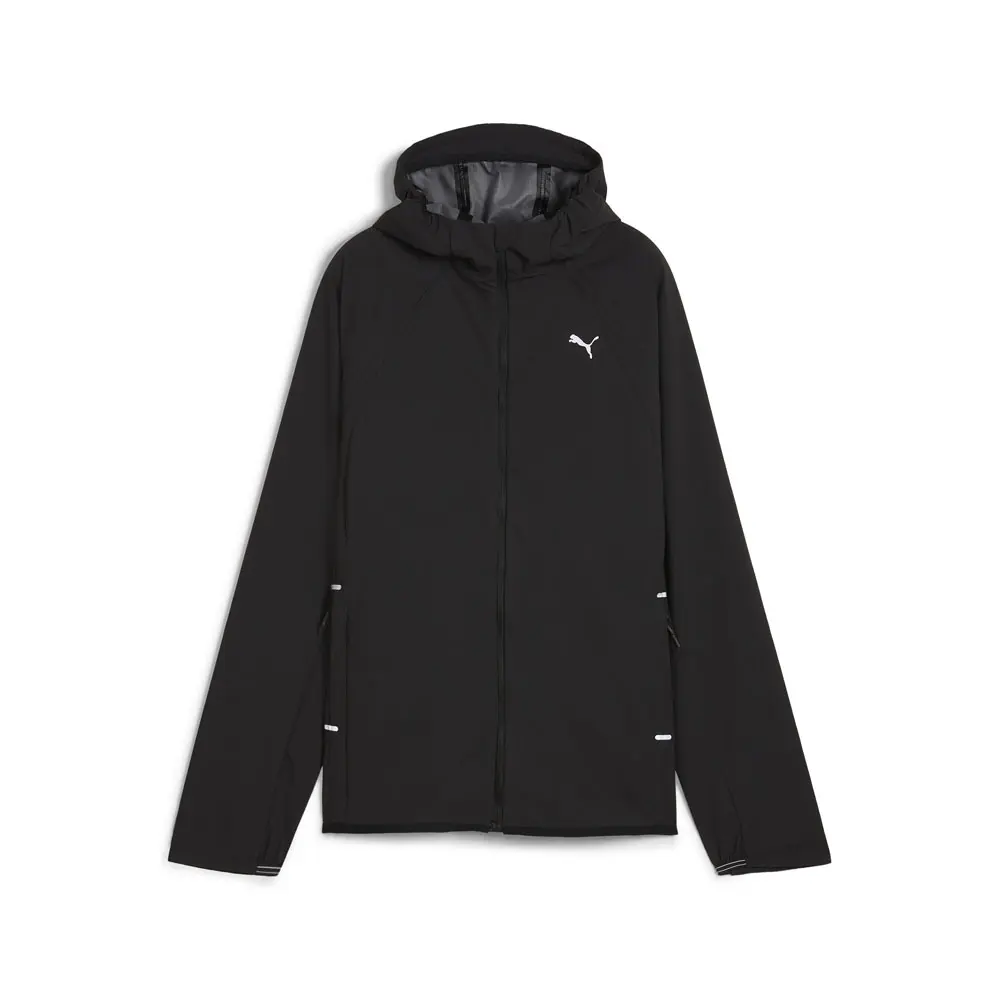 PUMA Womens Run Ultraweave Raincell Jacket Athletic Outerwear Casual - Black