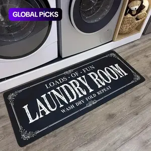 Letter Pattern Kitchen Mat, 1 Count Non-slip Kitchen Runner Rug, Soft Absorbent Bath Mat, Decorative Carpet for Home Kitchen Living Room Bedroom #GLOBAL PICKS