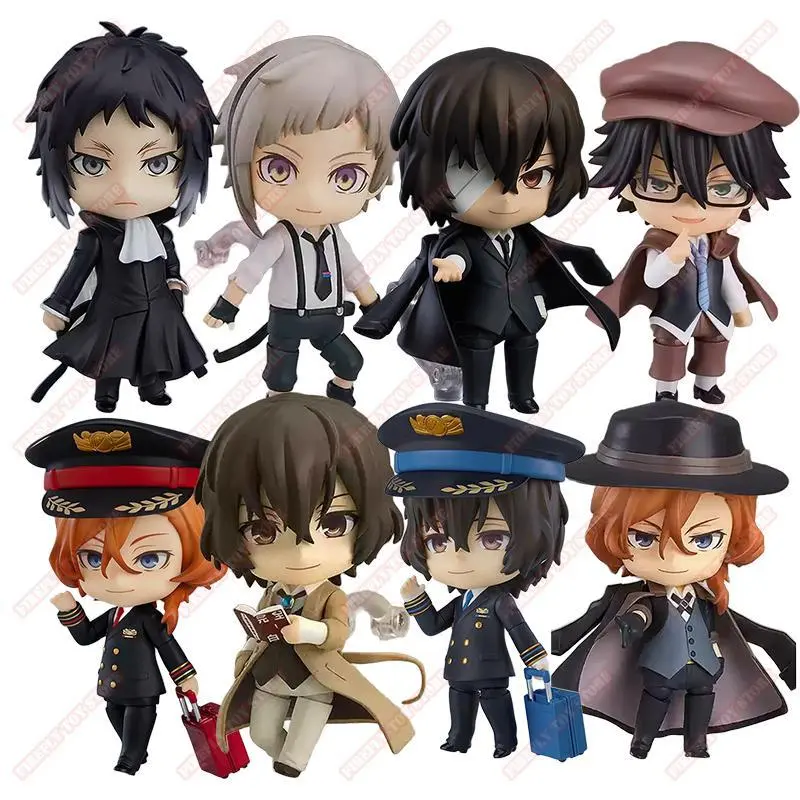 Bungo Stray Dogs Dazai & Nakahara A Nendoroid Articulating Figurines - About 10cm Rotatable Figures, Movable Model Figures, Figurines for Collectors, Animation Comic Peripheral Home Decor Statues