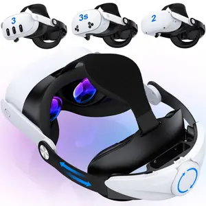 Head Strap Compatible with Meta Quest 2/Quest 3/Quest 3s Head Strap, Large Cotton Back Pads for More Comfort, Adjustable VR Headset Strap Accessories Enhanced Support&Reduce Pressure
