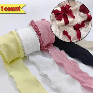 Wave Curl Ribbon Roll, Curled Wave Shape, 1.57 Inch Convenient Width X 359.8 Inch Generous Length, Perfect for Gift Wrapping, Wedding Decor, Party Favors, DIY Crafts