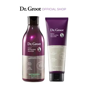 Dr. Groot Scalp Revitalizing Solution Thickening Essentials Duo - Biotin & Rosemary Color-Safe Shampoo and Conditioner Set Haircare Blend