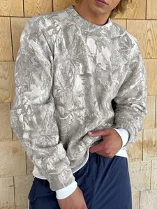 autumn fashion Unisex Pullover Hoodie All over Print Plant Round Neck Long Sleeve Casual Fitted Sweatshirt, Comfortable Streetwear for Men & Women