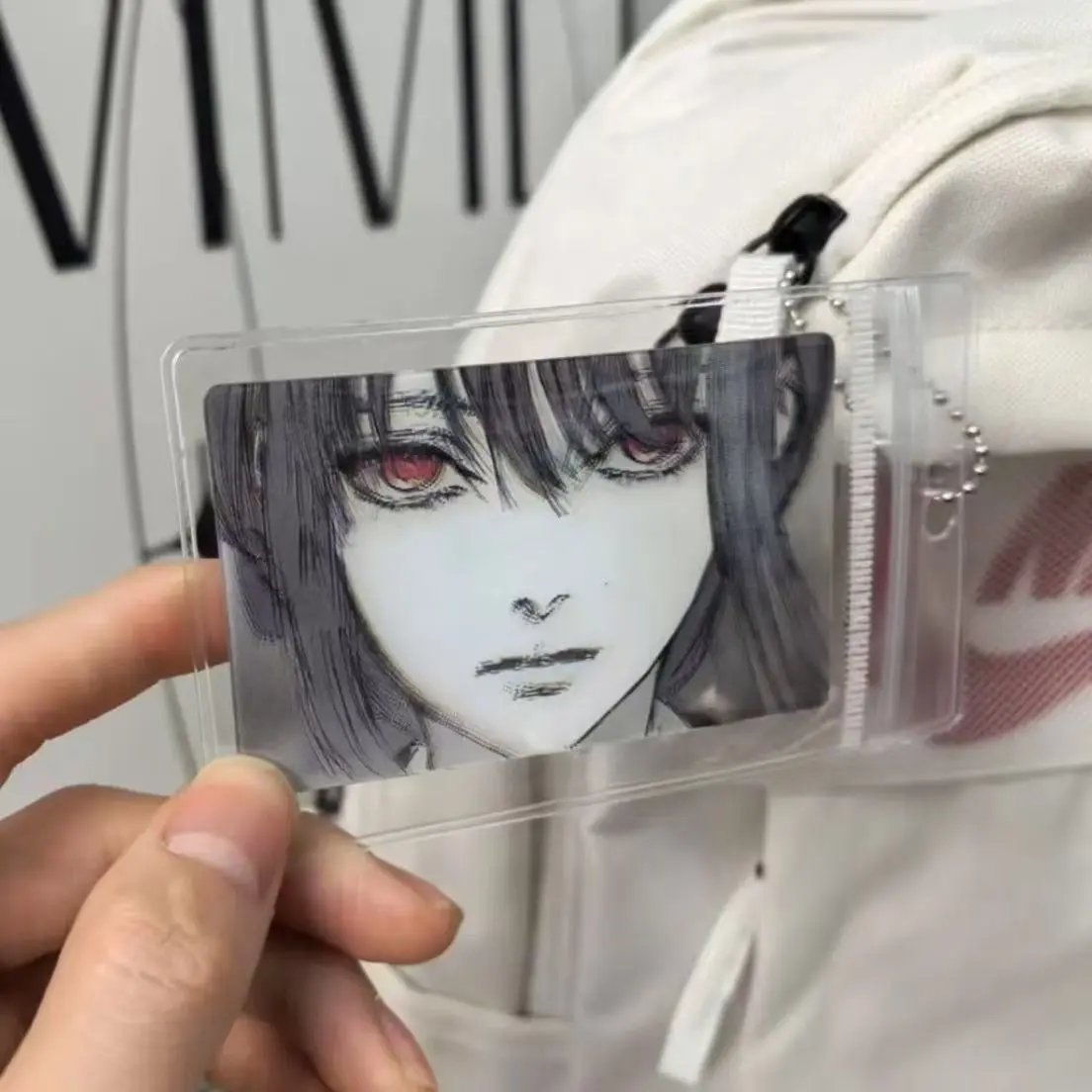 Jiye Zokawa Chainsaw Man grid card Fashion Accessories keychain, 2D merchandise small cards, anime gift