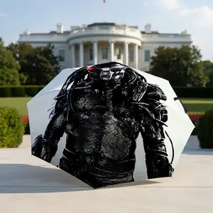 Hunter Dark Predator Umbrella, portable and foldable design, Outdoor, Rainproof, Folding, 8 ribs, a casual accessory for Halloween, Christmas, and birthday gifts. Y251124186