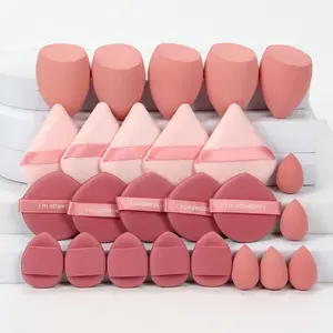 25-Piece Makeup Sponge Set, Sponge Kit, Beauty Sponges, Bb Cream Foundation Concealer, Water-Activated Non-Latex Dual-Use, Suitable for All Skin Types