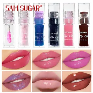 Sam Sugar Shiny Lip Balm Lipgloss, Moisturizing, Hydrating and Nourishing, Layered Glossy Lip Color, Comfortable Non-Greasy, Perfect for Holidays and Stage Makeup