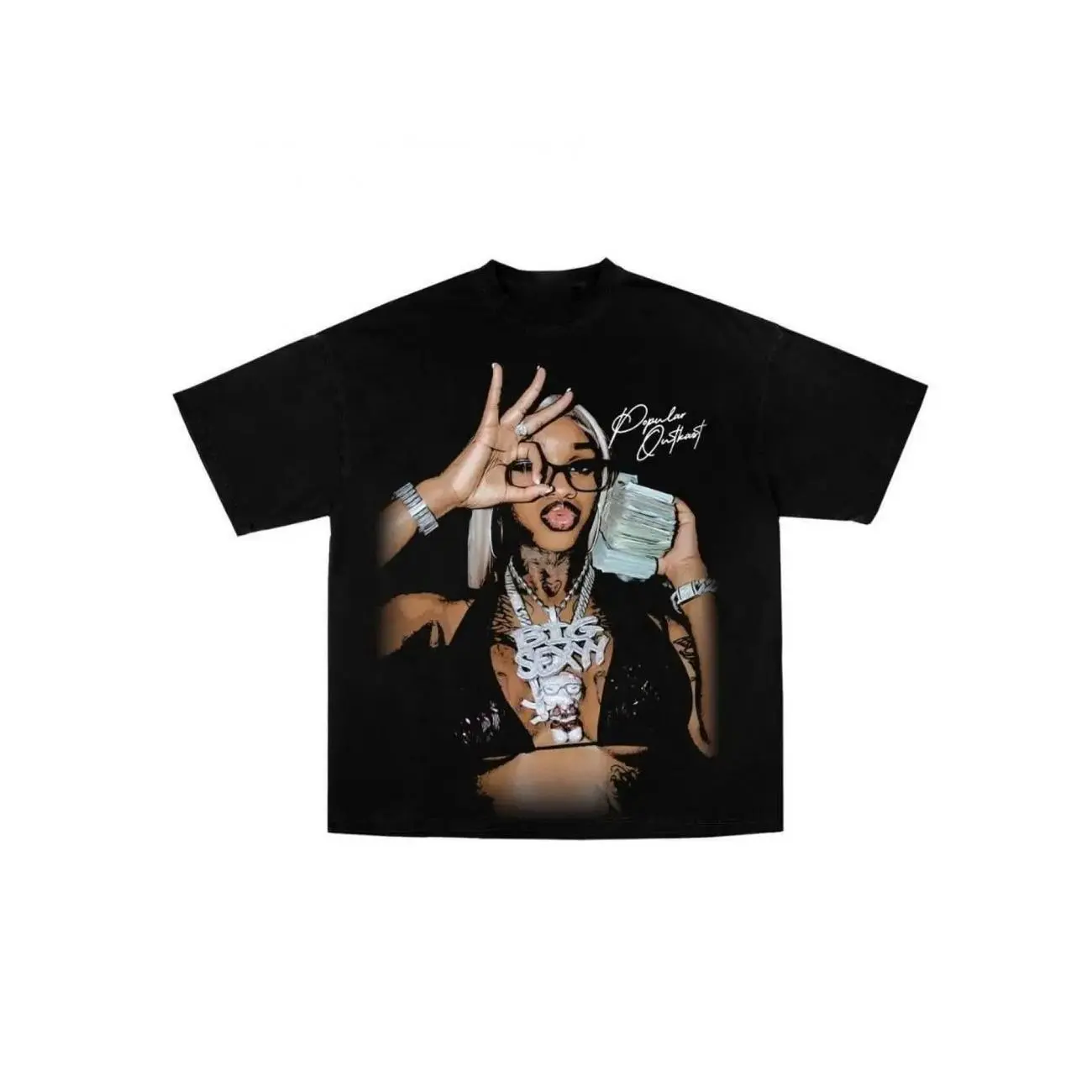 Redd Ghetto Superstar Graphic T-Shirt, Pound Town Queen Shirt, Sexyy Red T-shirt, Bad Girl Tee, Trap Music Queen Merch, Rapper T-Shirt, Hip Hop Tee, Gift For Fan