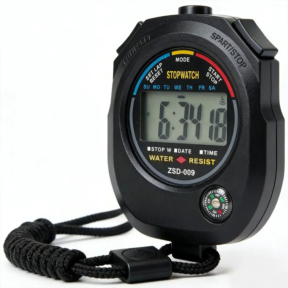 1pc Professional Digital Stopwatch Timer - High-Precision Sports Stopwatch with Intuitive Buttons, Large LCD Screen, Portable and Lightweight Design, Neck Strap | Ideal for Track & Field, Gym Training