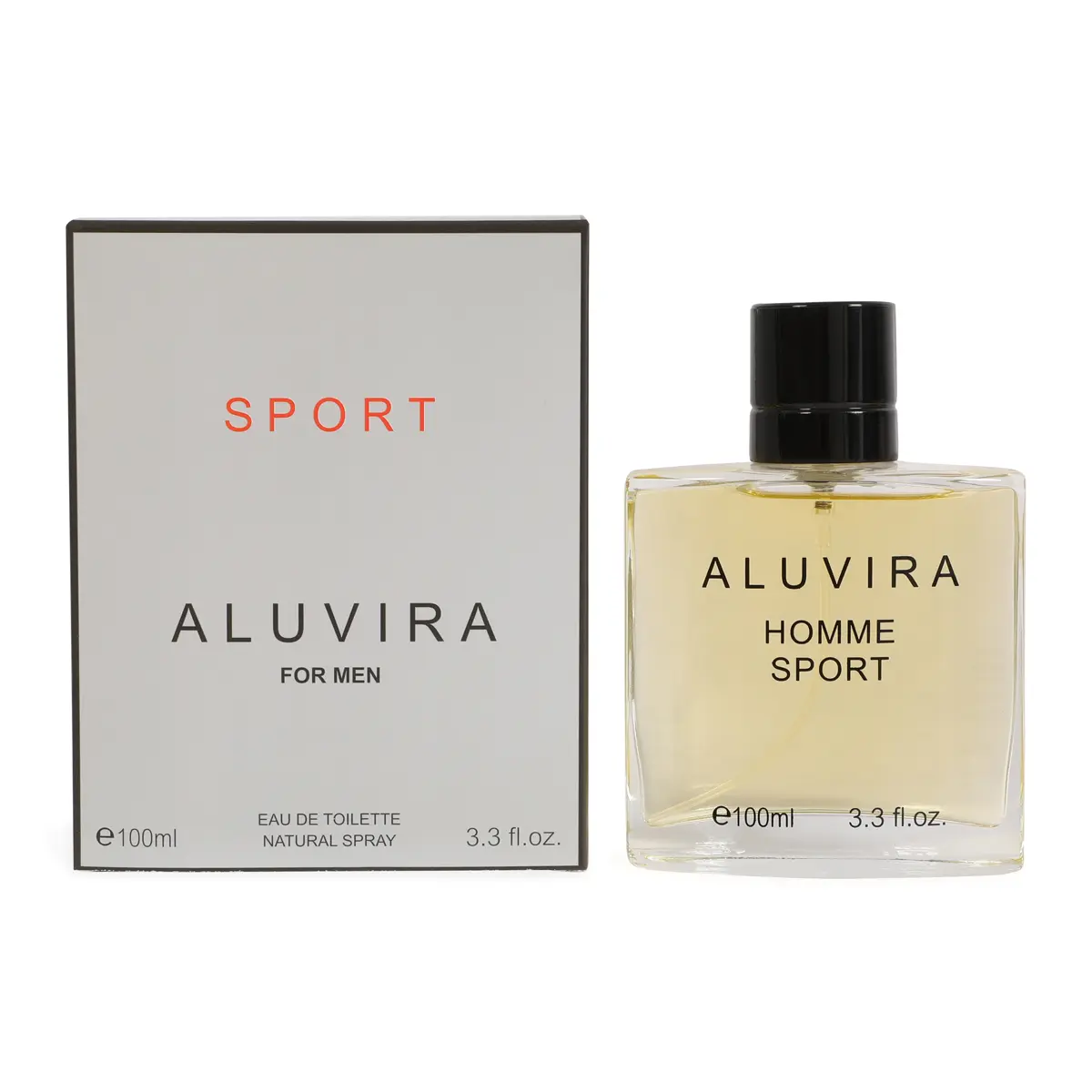 Aluvira Sport Spray Cologne Eau de Toilette for Men 100ml/3.3fl.oz. Men's Fragrance