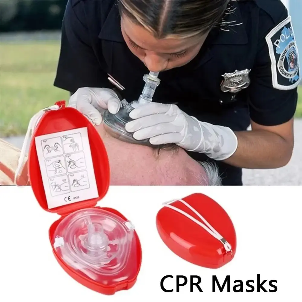 Reusable Professional Emergency Cardiopulmonary Resuscitation Breathing Mask, Protects Rescue Personnel, Artificial Respirator, Portable, Safety