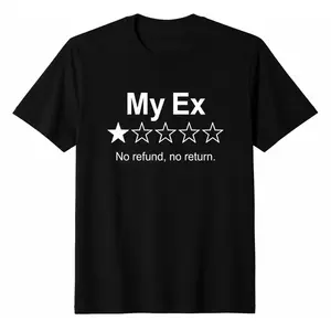 One Star My Ex Review Black Graphic Tees, Funny Breakup Humor Gift Shirt