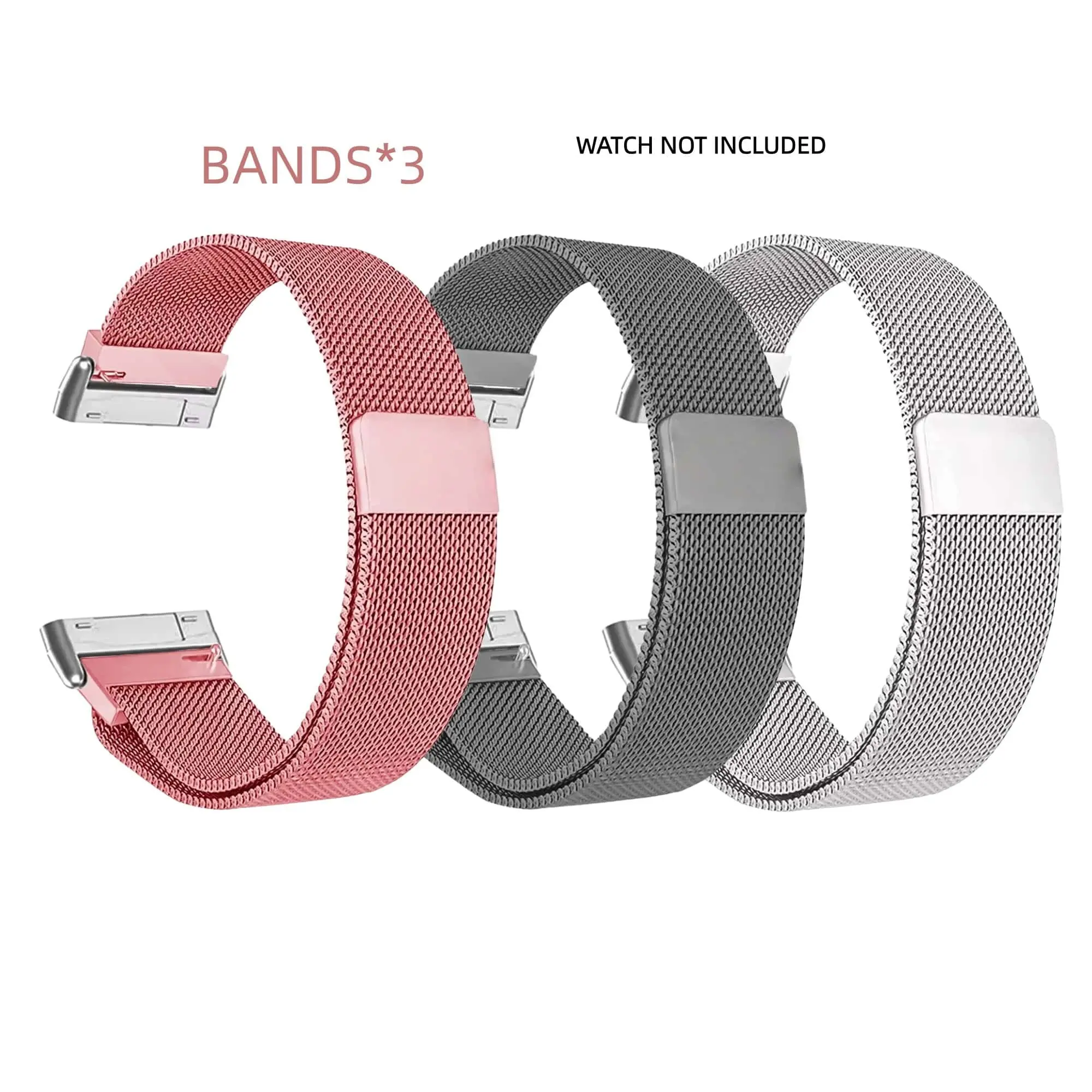 Milanese mesh strap compatible with Fitbit Versa 3/Sense, Versa 4/Sense 2 women's/men's strap, Smartwatch Accessories, Wearable Tech Accessories, stainless steel mesh breathable replacement accessory strap, magnetic buckle design, Watch straps