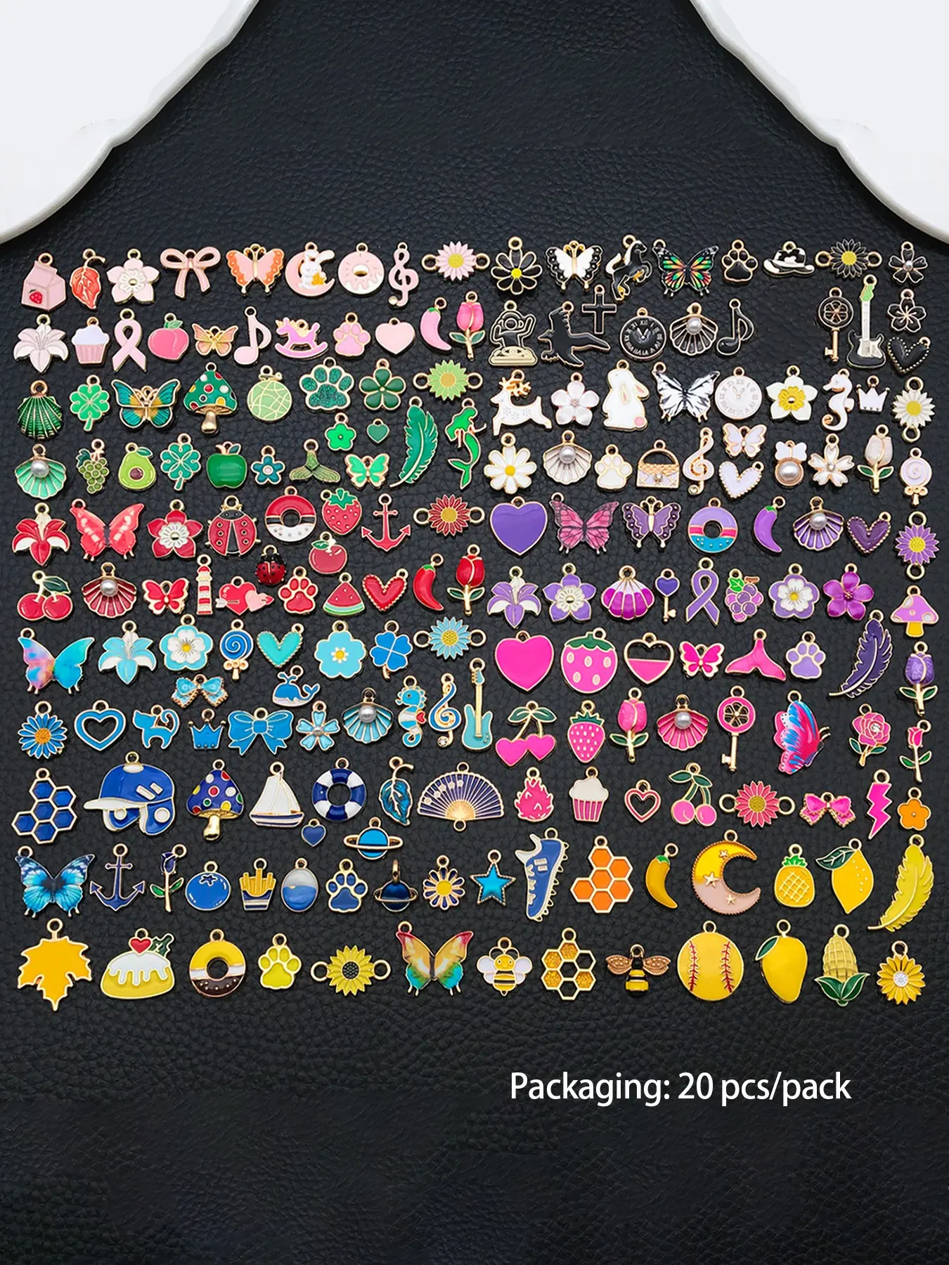 20Pcs Charms for Jewelry Making, Assorted Mixed Colorful Plated Bracelet Charms, Pendants Earring Charms for Bracelets Necklace Keychain DIY Crafting Wristlet Charms, DIY Jewelry Accessories, Diy Jewelry Decoration