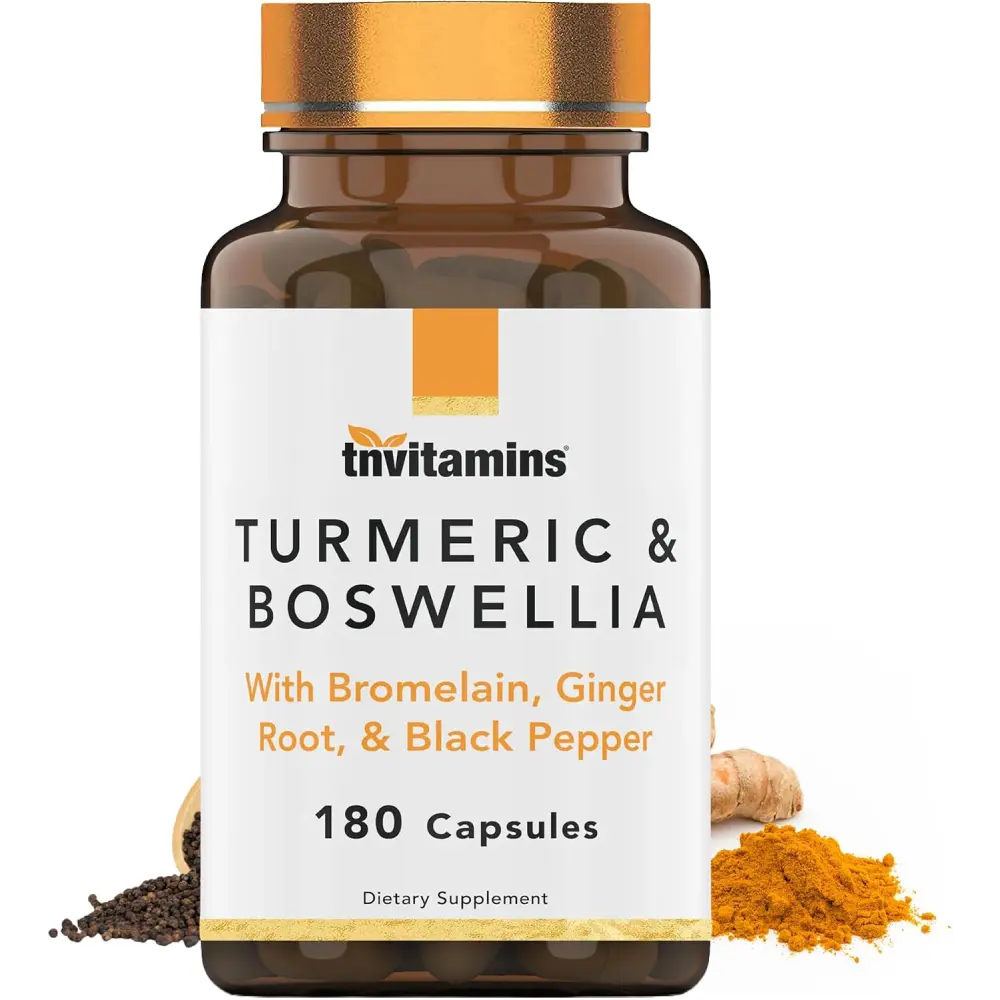 Turmeric Boswellia Complex 180 Capsules Turmeric Curcumin Boswellia Serrata Ginger Bromelain Black Pepper