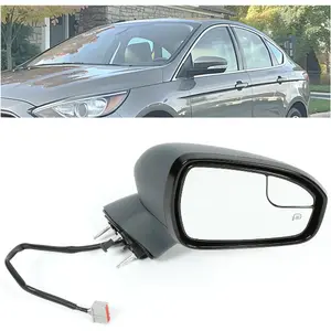 Right Passenger Side Power Door Mirror Compatible with 2013-2016 Ford Fusion Heated Manual Folding Power Glass, Blind Spot Glass, w/Signal & Puddle Light Paintable Rear View Mirror