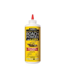 HARRIS Boric Acid Roach and Silverfish Killer Powder w/Lure for Insects 16oz Effective Pest Control Solution