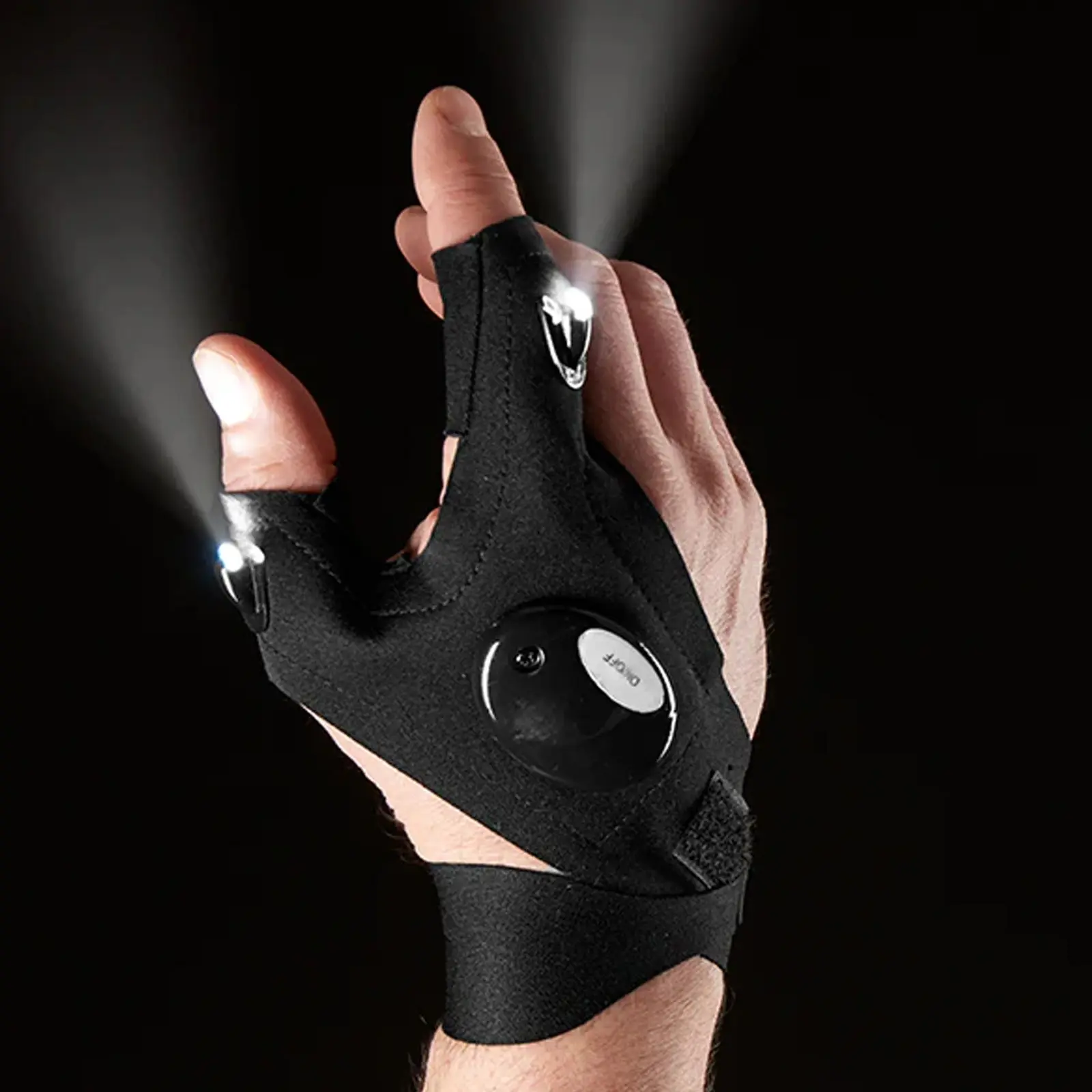 LED Light Flashlight Gloves, 1 Count/1 Pair Lighted Outdoor Activity Gloves, Suitable for Fishing, Camping, Hiking and Survival Rescue, Valentine's Day Gift
