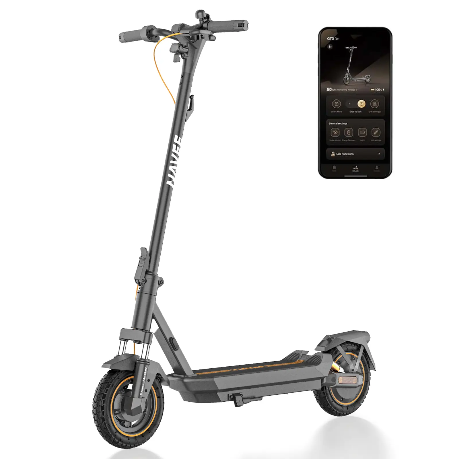 NAVEE GT3 Pro Electric Scooter, e Scooter, 1000w Motor with Suspension, Long Range 37 Miles, Fast 20 Mph, 10 inch Tires All Terrain, Heavy Duty, Foldable for Adults Teens (UL2272)