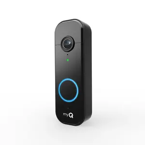 myQ Video Doorbell | 2K Camera, Battery/Wired, Color Night Vision, Live View with 2-Way Talk, Motion Detection & Real-Time Alerts, 150 Deg Wide View, Black