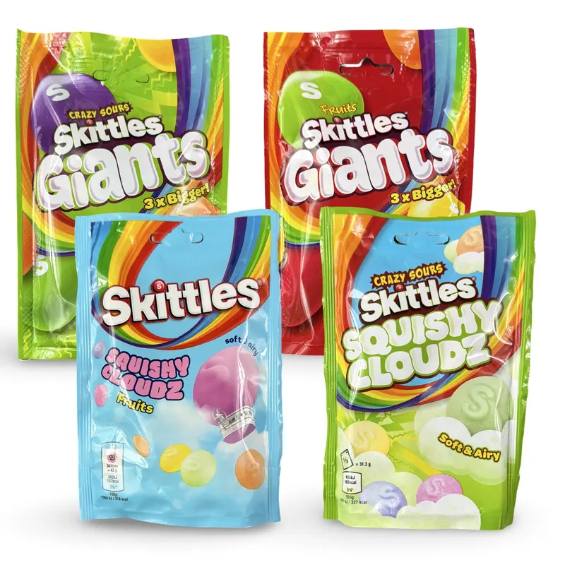 Skittles UK Imported Candy – Giants & Squishy Clouds | Fruits or Sour Fruits | 100 g Bag
