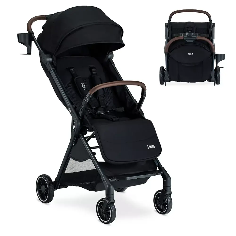 Britax Juniper Compact Stroller Lightweight Fold-and-Go Design - Raven Black Britax Juniper Compact Stroller Lightweight Fold-and-Go Design - Raven Black