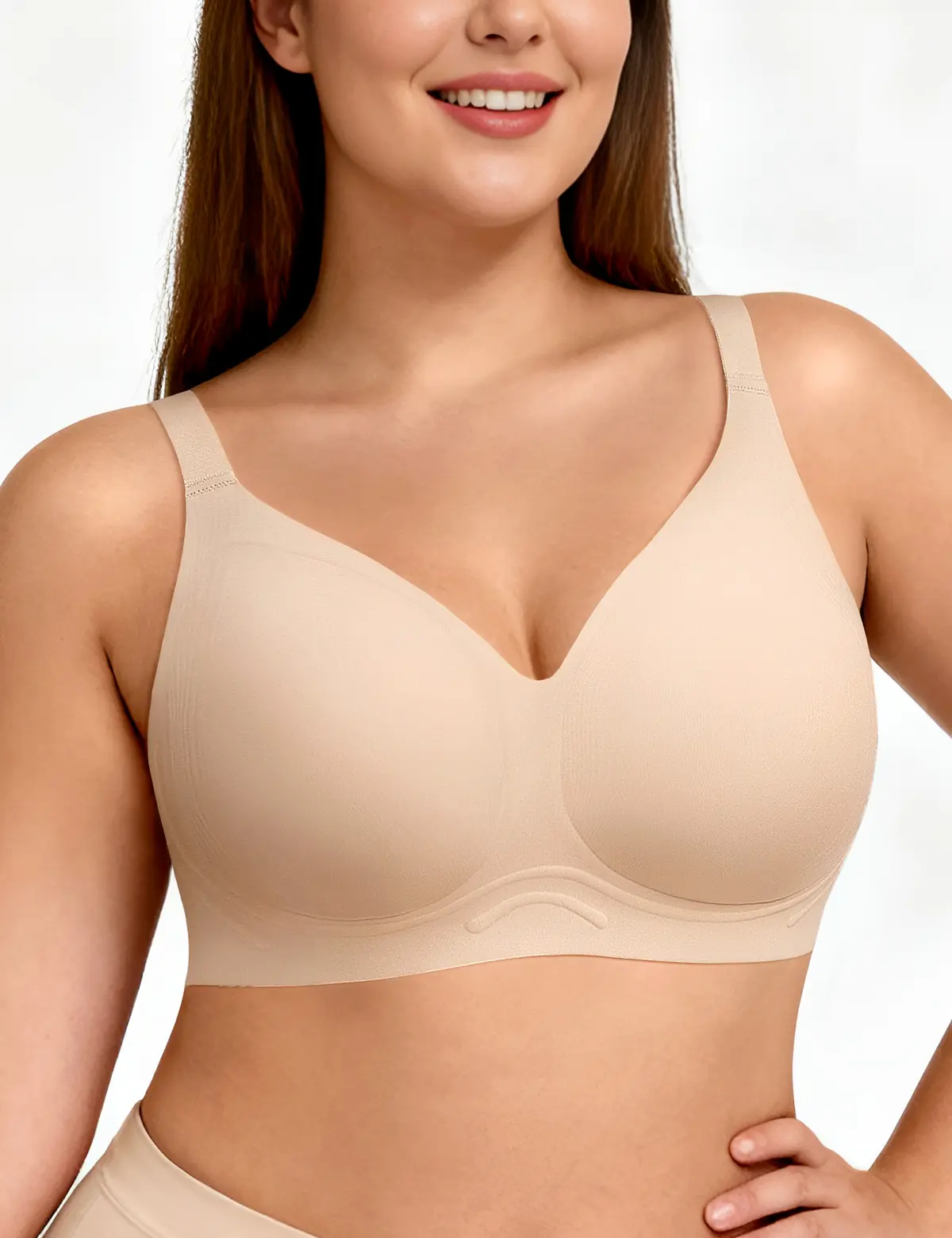 REALWILL Minimizer Jelly Wireless Bras for Women Comfortable Push Up Bralettes Womenswear Comfort Minimalist Basic FallFreshness