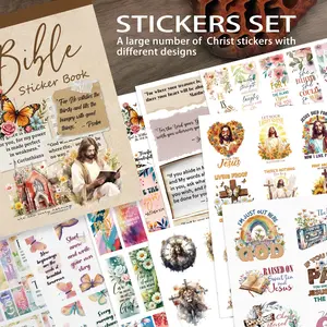 353 PCS Motivational Christian Stickers - Faith Cross, Jesus, Bible Phrase Stickers for Journaling, Scrapbooking, DIY Crafts; Religious Easter Gifts for Kids, Motivation