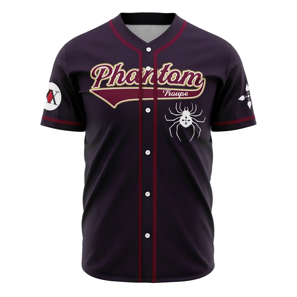 Men's Professional Phantom Troupe Chrollo Hunter X Hunter Baseball Jersey, Sports & Outdoor Clothing Top