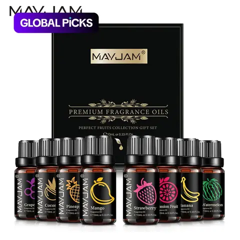 10ml Aromatic Fruity Glass Fragrance Oil, 1/2 Boxes Aroma Oil Set for Diffusers & Humidifiers, Bedroom Refreshing Decor, Scented Oils, Room Scents, Home Fragrances, Home Fragrance Products, Aromatherapy Diffuser #GLOBAL PICKS