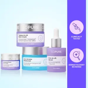 GOPURE Ultimate Firming Set - Firm & Lift Serum, Anti Wrinkle Moisturizer, and Under Eye Cream for Youthful Skin - Clinically Proven, Cruelty Free, and Dermatologist Recommended