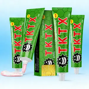 TKTX Tattoo Numbing Cream (4 Pack) -Fast-Acting Pain Relief Cream for Tattoos, Waxing, Microneedling | Lecithin-Based Numbing Gel | 10g Each Tube | Long-Lasting Numbness.