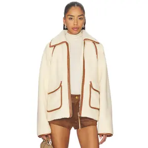 Lovers and Friends Hailey Jacket in Cream & Tan